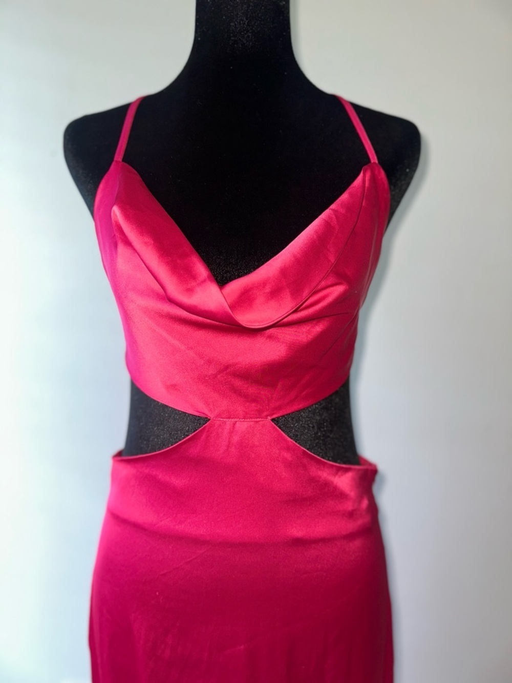 Fuchsia Pink Cutout Slip Maxi Dress 💗 - Picture 2 of 13